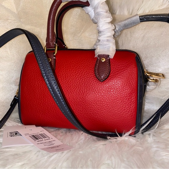 Coach ❤️💙❤️ leather mini rowan satchel crossbody bag purse New - Picture 4 of 12